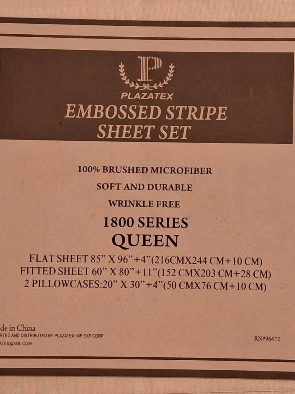 Embossed Stripe Sheet Set  QUEEN  White  Flat/Fitted/2 Pillowcases  NEW